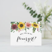 "Werden Sie meine Blume sein?" Ankündigungspostkarte (Stehend Vorderseite)