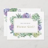 "Werden Sie meine Blume sein?" Ankündigungspostkarte (Vorne/Hinten)