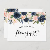 "Werden Sie meine Blume sein?" Ankündigungspostkarte (Vorne/Hinten)