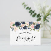 "Werden Sie meine Blume sein?" Ankündigungspostkarte (Stehend Vorderseite)