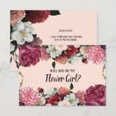 Werden Sie meine Blumen Girl Elegant Burgundy Blum (Vorne/Hinten)