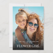 Werden Sie meine BlumenGirl-Karte mit Foto sein? Einladung (Vorderseite)