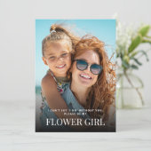 Werden Sie meine BlumenGirl-Karte mit Foto sein? Einladung (Stehend Vorderseite)
