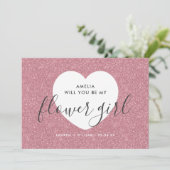 Werden Sie meine BlumenGirl-Karte sein? Einladung (Stehend Vorderseite)