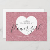 Werden Sie meine BlumenGirl-Karte sein? Einladung (Vorne/Hinten)