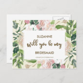 Werden Sie meine Blumenkarte sein? Einladungspostkarte (Vorne/Hinten)