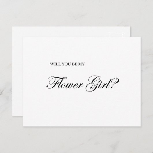 Werden Sie meine "Blumenmädchen-Vorschlagskarte" s Postkarte (Vorne/Hinten)