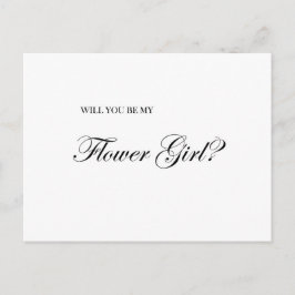 Werden Sie meine "Blumenmädchen-Vorschlagskarte" s Postkarte