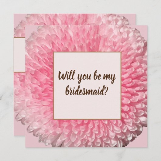 Werden Sie meine Blumenmädchenkarte sein? Einladung (Vorne/Hinten)
