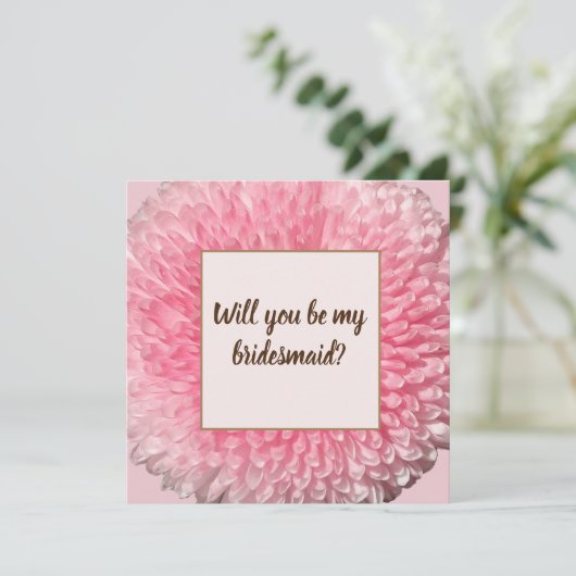 Werden Sie meine Blumenmädchenkarte sein? Einladung (Stehend Vorderseite)