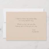 Werden Sie meine Blütenmädchen sein? Einladung (Rückseite)