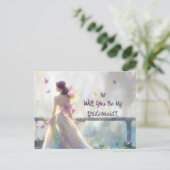 Werden Sie meine Braut und meine Schmetterlinge se Postkarte (Stehend Vorderseite)