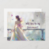 Werden Sie meine Braut und meine Schmetterlinge se Postkarte (Vorne/Hinten)