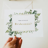 "Werden Sie meine Brautjungfrau sein?" Ankündigungspostkarte