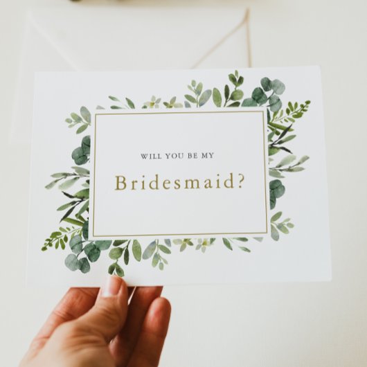 "Werden Sie meine Brautjungfrau sein?" Ankündigungspostkarte