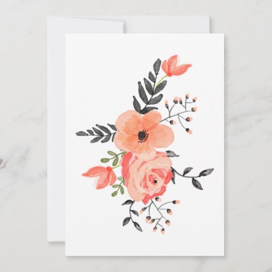 "Werden Sie meine Brautjungfrau sein? Blütenrot Einladung (Rückseite)