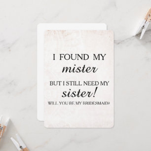 Werden Sie meine Brautjungfrau sein? Einladung