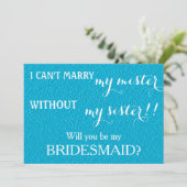 Werden Sie meine Brautjungfrau sein? Einladung (Stehend Vorderseite)