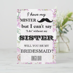 Werden Sie meine Brautjungfrau sein? Einladung