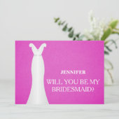Werden Sie meine Brautjungfrau sein? Einladung (Stehend Vorderseite)
