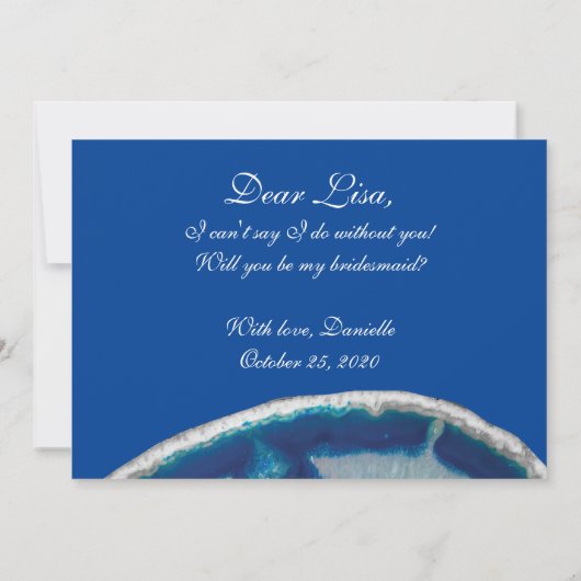 Werden Sie meine Brautjungfrau sein? Einladung (Rückseite)