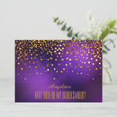 Werden Sie meine Brautjungfrau sein? Einladung (Stehend Vorderseite)