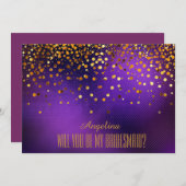 Werden Sie meine Brautjungfrau sein? Einladung (Vorne/Hinten)