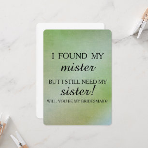 Werden Sie meine Brautjungfrau sein? Einladung