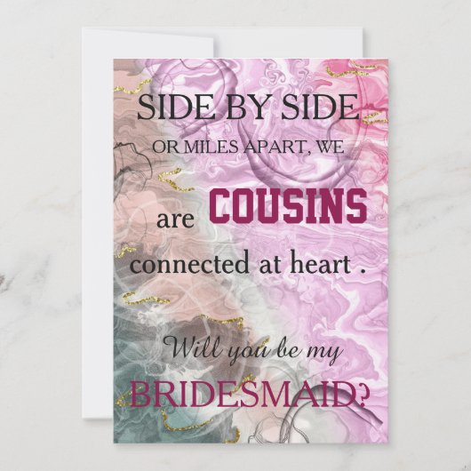 Werden Sie meine Brautjungfrau sein? Einladung (Vorderseite)