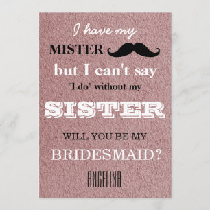 Werden Sie meine Brautjungfrau sein? Einladung