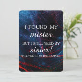 Werden Sie meine Brautjungfrau sein? Einladung (Stehend Vorderseite)