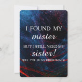 Werden Sie meine Brautjungfrau sein? Einladung (Vorderseite)