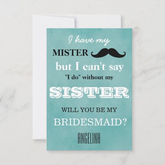 Werden Sie meine Brautjungfrau sein? Einladung (Vorderseite)