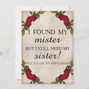 Werden Sie meine Brautjungfrau sein? Einladung