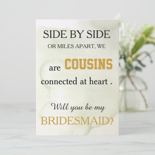 Werden Sie meine Brautjungfrau sein? Einladung (Stehend Vorderseite)