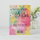 Werden Sie meine Brautjungfrau sein? Einladung (Stehend Vorderseite)