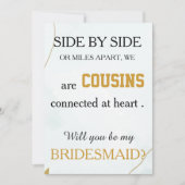 Werden Sie meine Brautjungfrau sein? Einladung (Vorderseite)