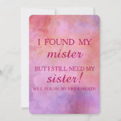 Werden Sie meine Brautjungfrau sein? Einladung (Vorderseite)