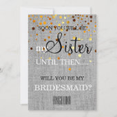 Werden Sie meine Brautjungfrau sein? Einladung (Vorderseite)