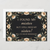 Werden Sie meine Brautjungfrau sein? Einladung (Vorne/Hinten)