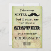 Werden Sie meine Brautjungfrau sein? Einladung (Vorderseite)