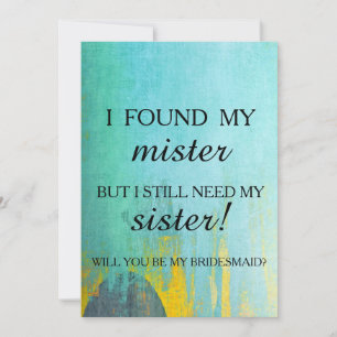 Werden Sie meine Brautjungfrau sein? Einladung