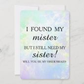 Werden Sie meine Brautjungfrau sein? Einladung (Vorderseite)