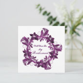 Werden Sie meine Brautjungfrau sein, farbenfrohe B Einladung (Stehend Vorderseite)