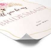 "Werden Sie meine Brautjungfrau sein?"-Karte Poster (Ecke)