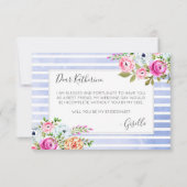 Werden Sie meine Brautjungfrau sein Moderne Blumen Einladung (Rückseite)
