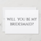 Werden Sie meine Brautjungfrau sein?Packpapier Einladung (Rückseite)