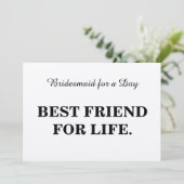 Werden Sie meine Brautjungfrau sein?Packpapier Einladung (Stehend Vorderseite)