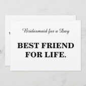 Werden Sie meine Brautjungfrau sein?Packpapier Einladung (Vorne/Hinten)