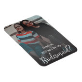 Werden Sie meine Brautjungfrau sein? Stilvolle Fot Magnet (Rechte Seite)